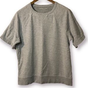 EVERLANE 100% COTTON Grey Crewneck Sweater/T-Shirt. THICK POLO STYLE FABRIC